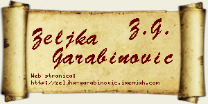 Željka Garabinović vizit kartica